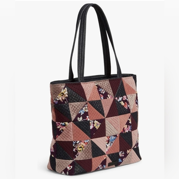 NWT NBU Vera Bradley Iconic Vera Tote Denim Navy Pattern - Picture 4 of 6